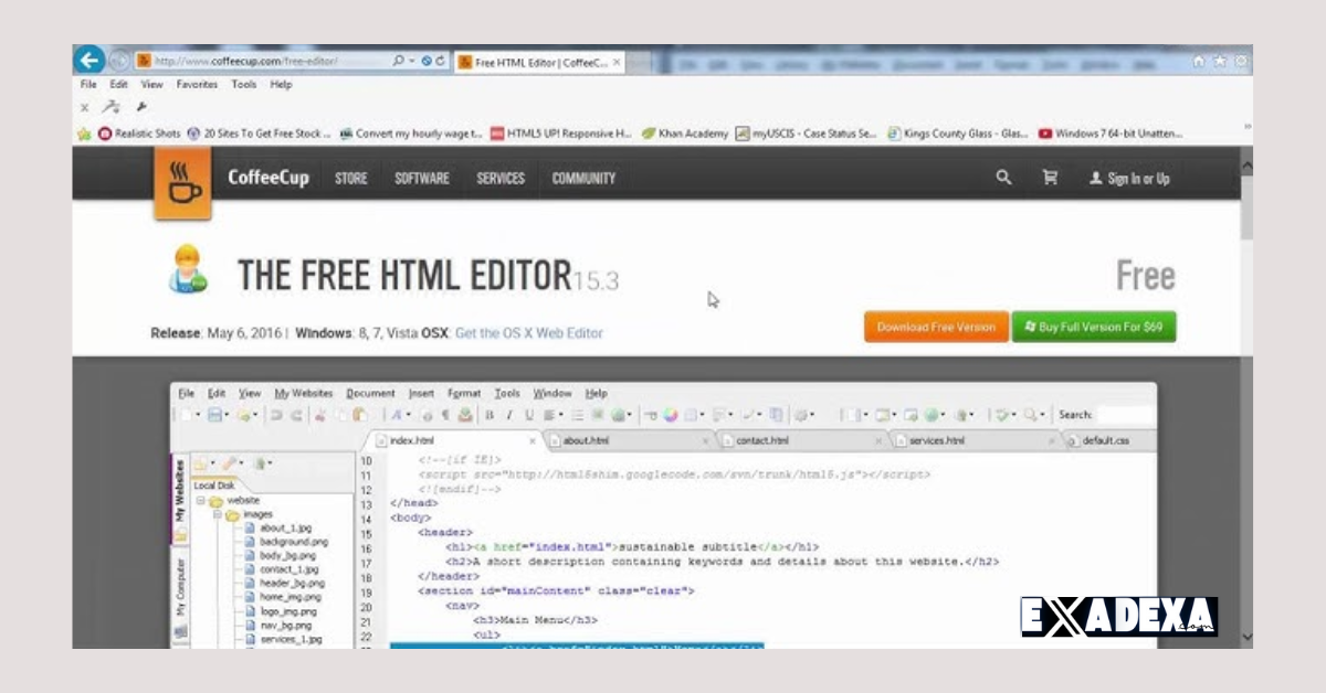 CoffeeCup HTML Editor 17 free