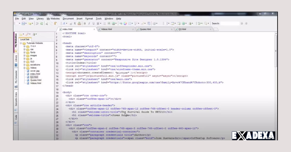 CoffeeCup HTML Editor 17 free