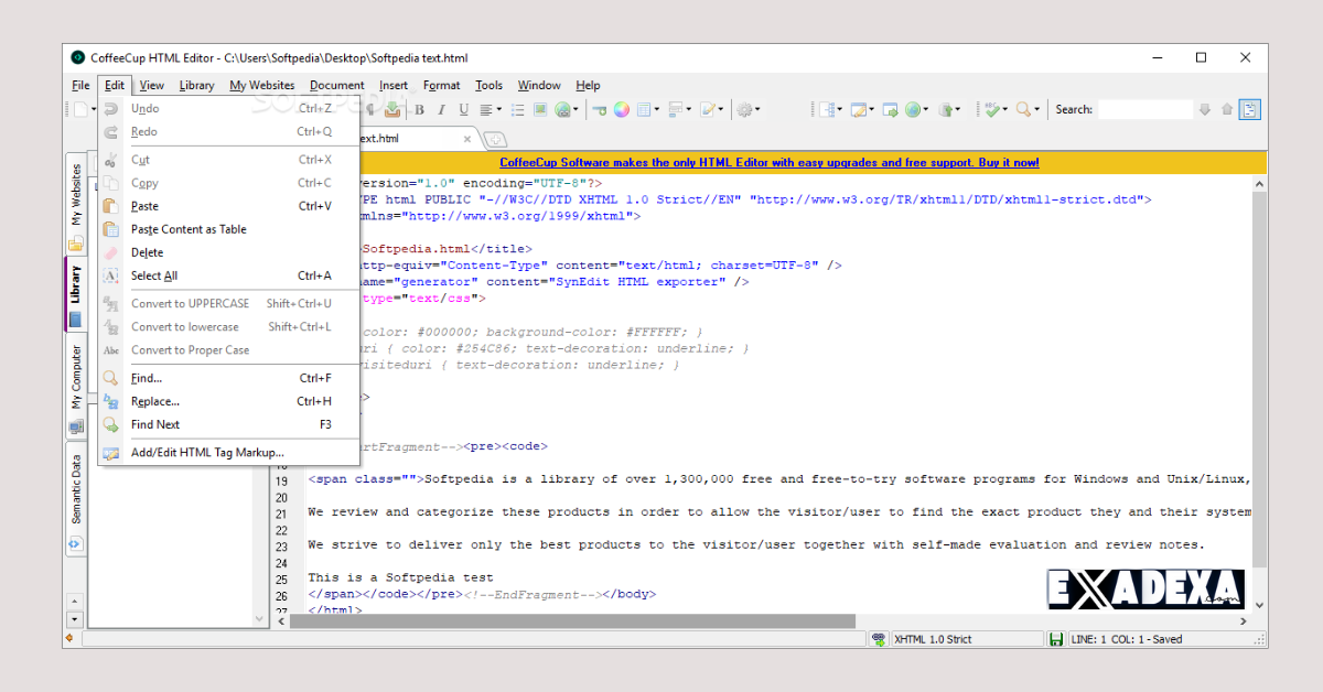 CoffeeCup HTML Editor 17 free