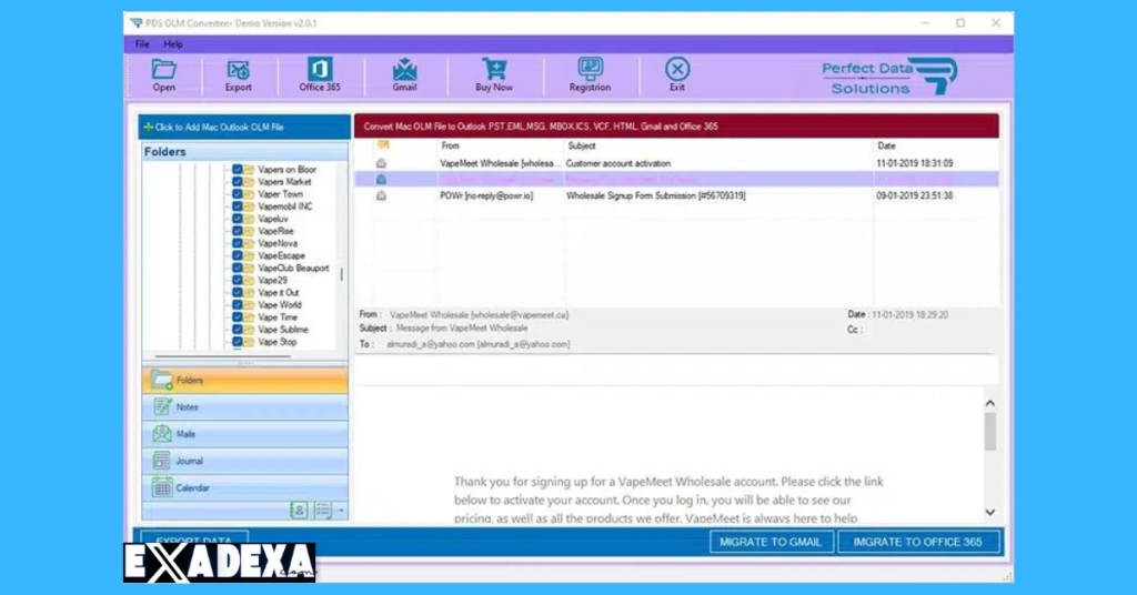 PDS OLM Converter free